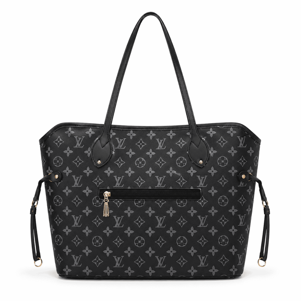Black Monogram Tote Bag