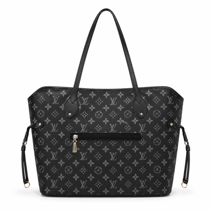 Black Monogram Tote Bag