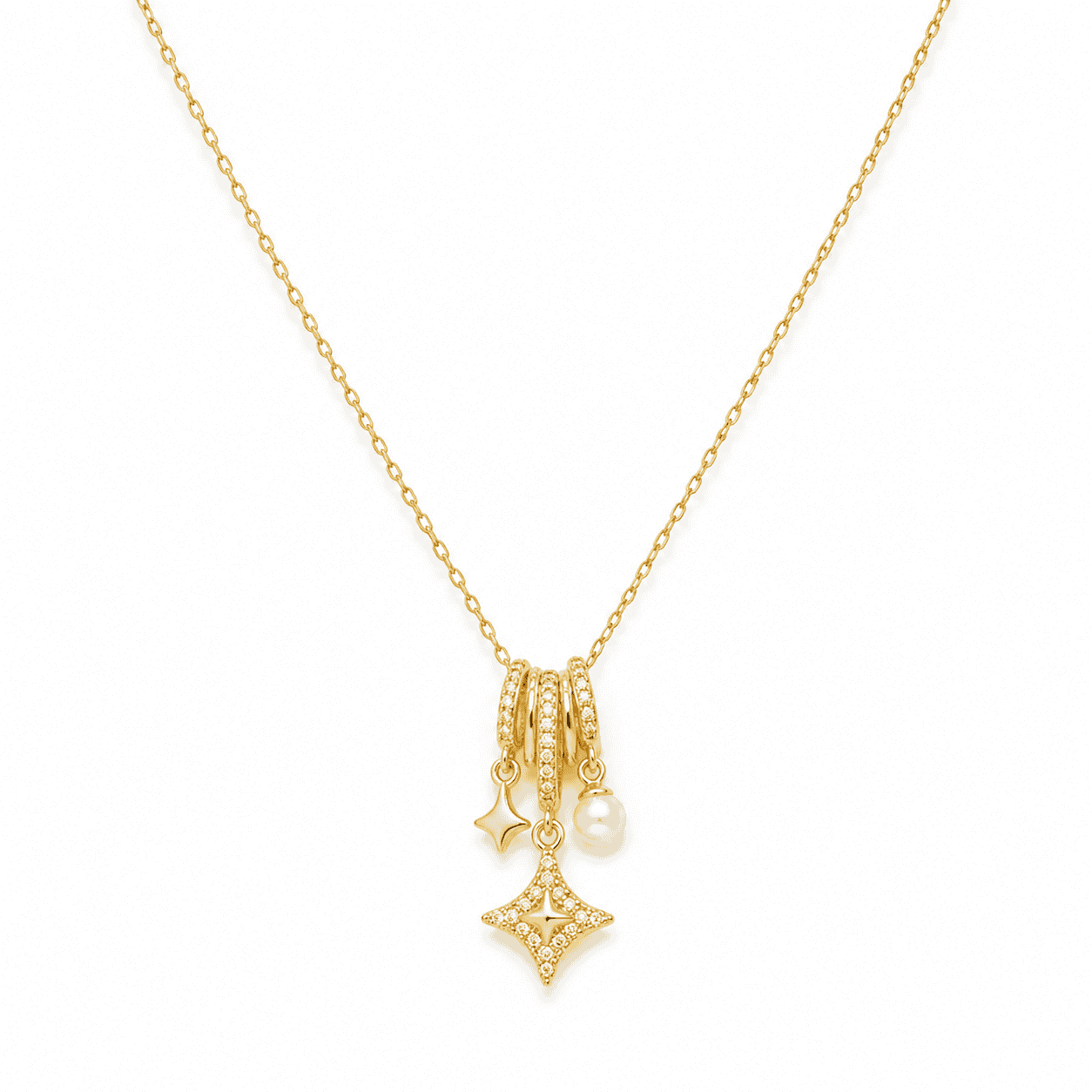 Single Star 18K Gold Plated Drop Necklace