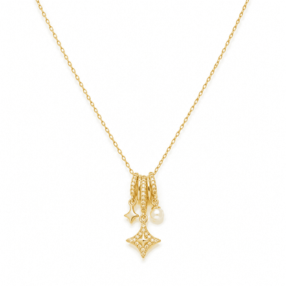 Single Star 18K Gold Plated Drop Necklace