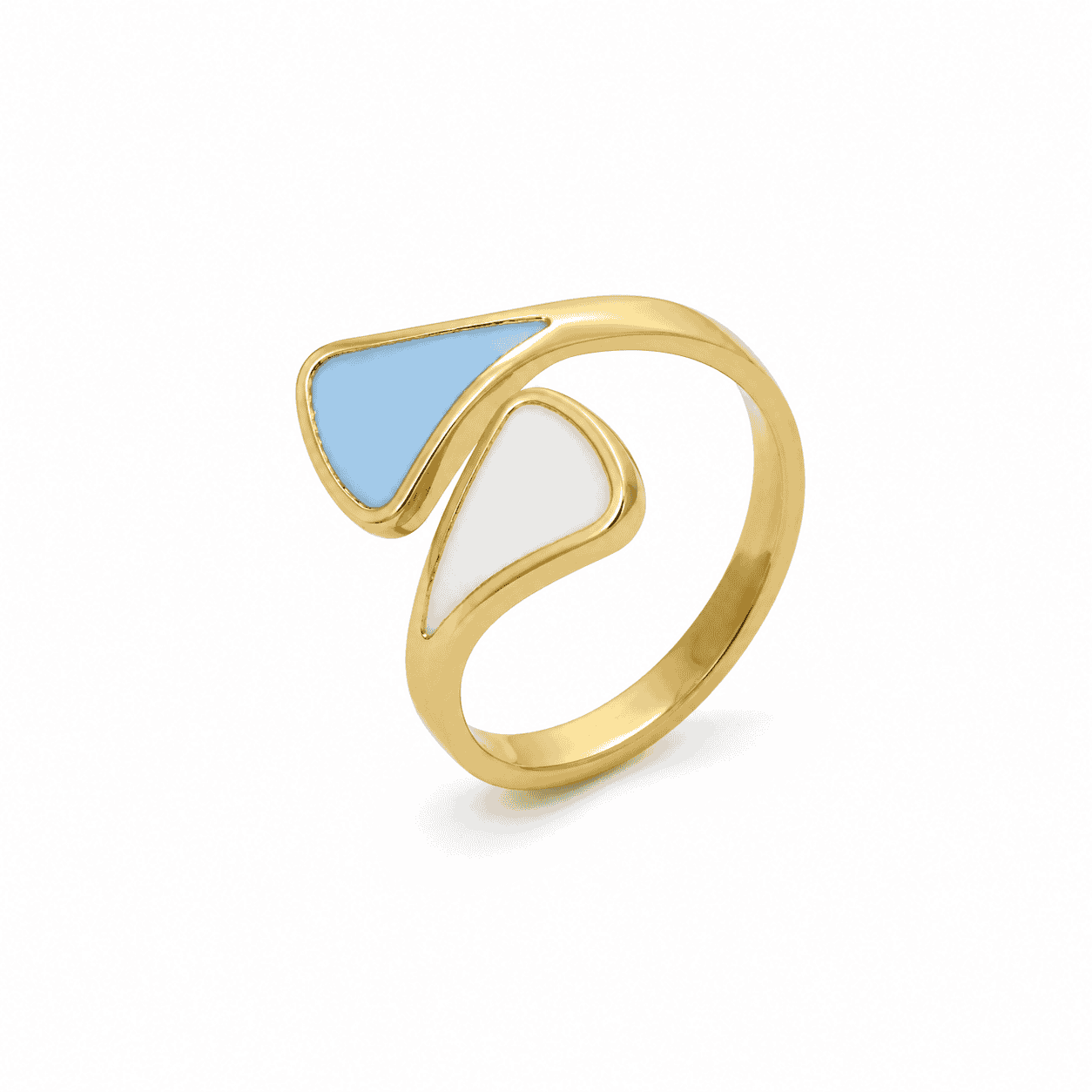 Sunset Duo 18K Gold Plated Enamel Ring