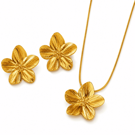 Serenity Bloom 18K Gold-Plated Necklace – Soft Radiance