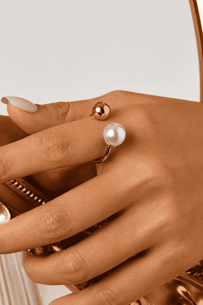 Dual Pearl Orbit Ring