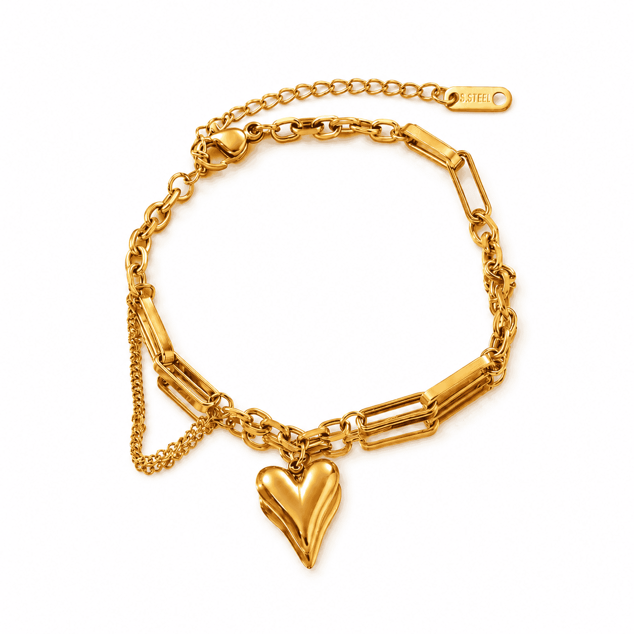 Amara Chain Heart Bracelet