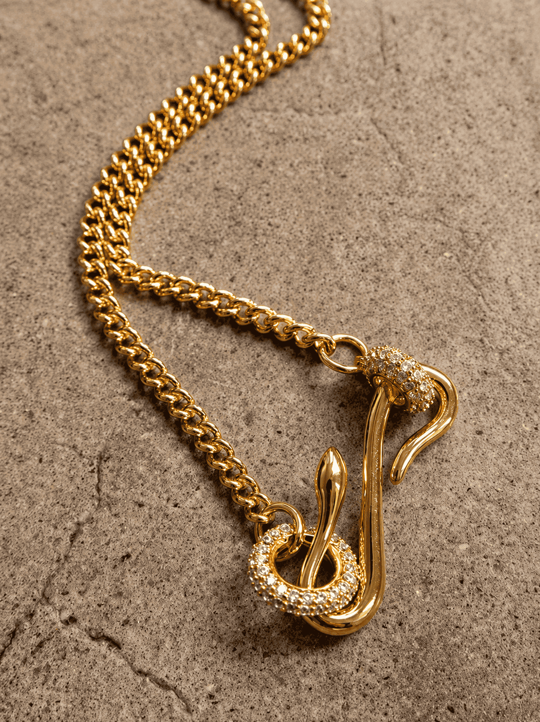 Golden Eclipse Chain Necklace