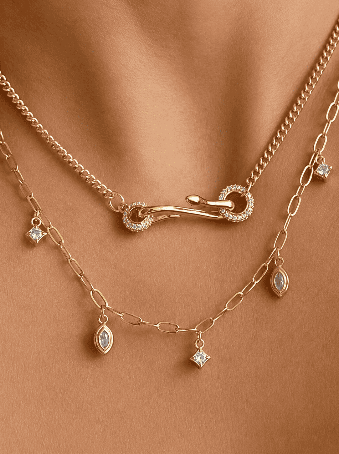 Golden Eclipse Chain Necklace