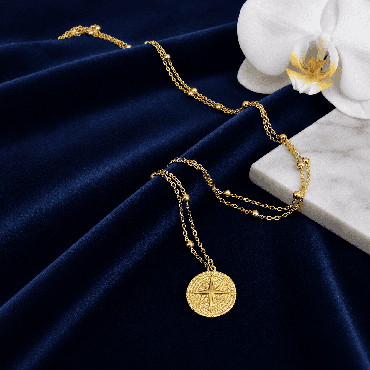 Aurora Compass Necklace