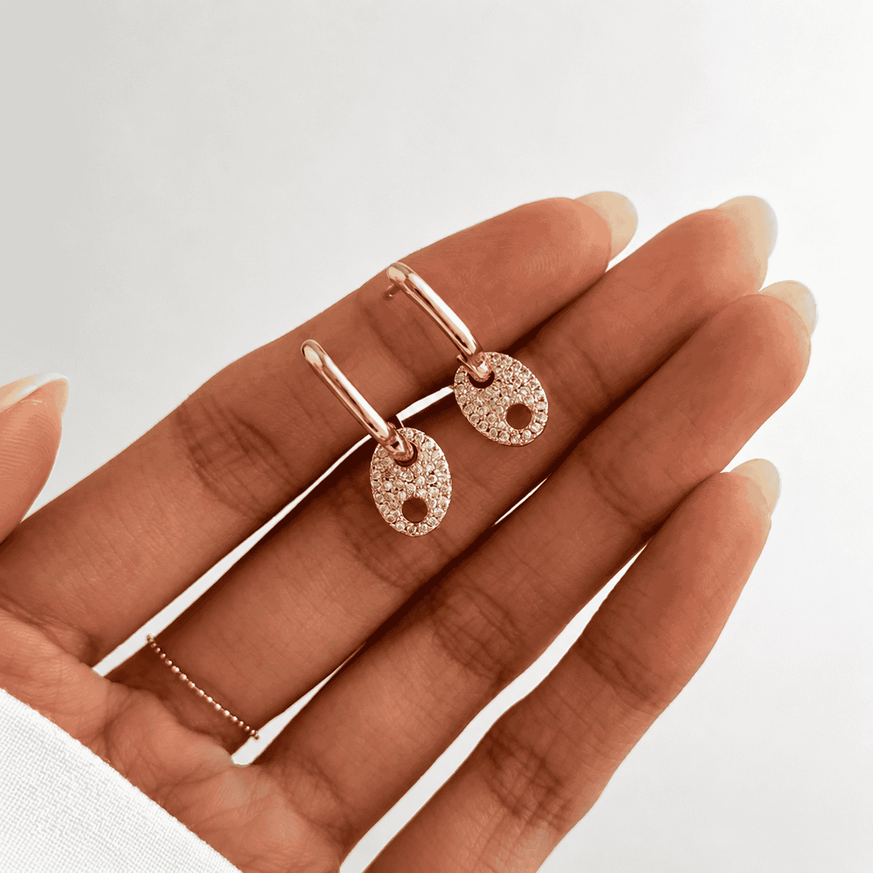 Celia Gold Charm Hoop Earrings