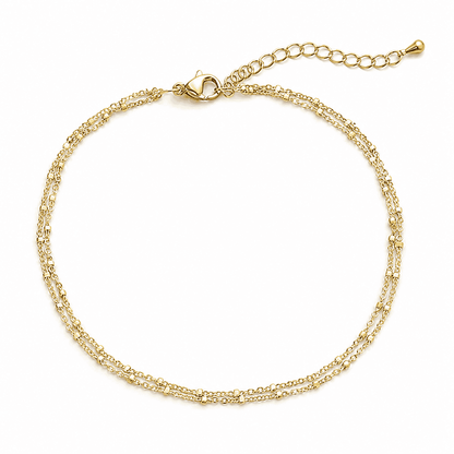 Luna Double Layer Gold Anklet