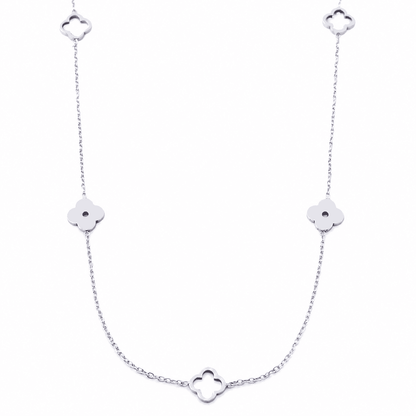 Silver Clover Charm Necklace