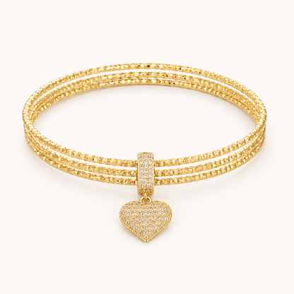 Amour Sparkle Heart Bracelet
