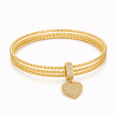 Amour Sparkle Heart Bracelet