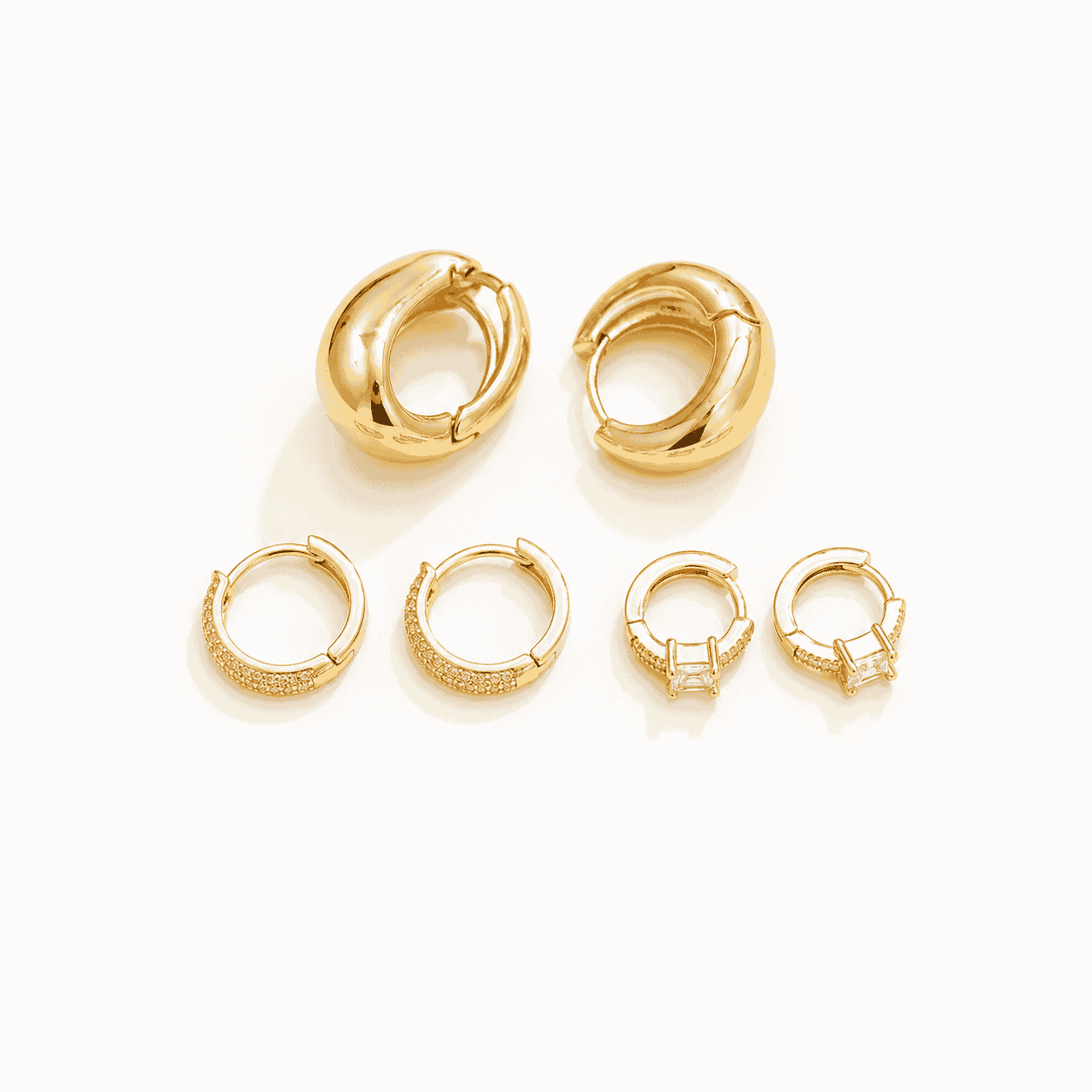 Golden Glow Hoop Set