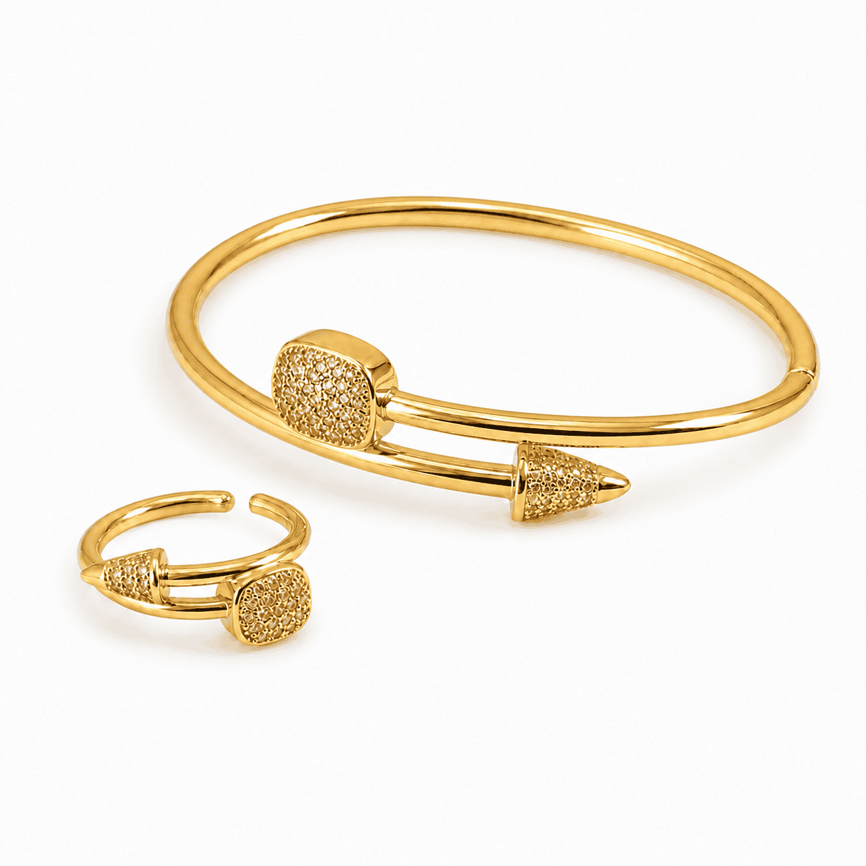 Celeste Pavé Cuff & Ring Set