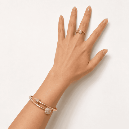 Celeste Pavé Cuff & Ring Set