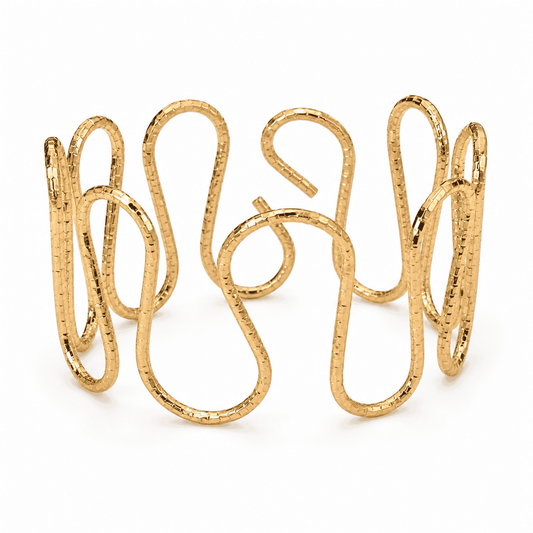 Serpentine Glow Cuff Bracelet