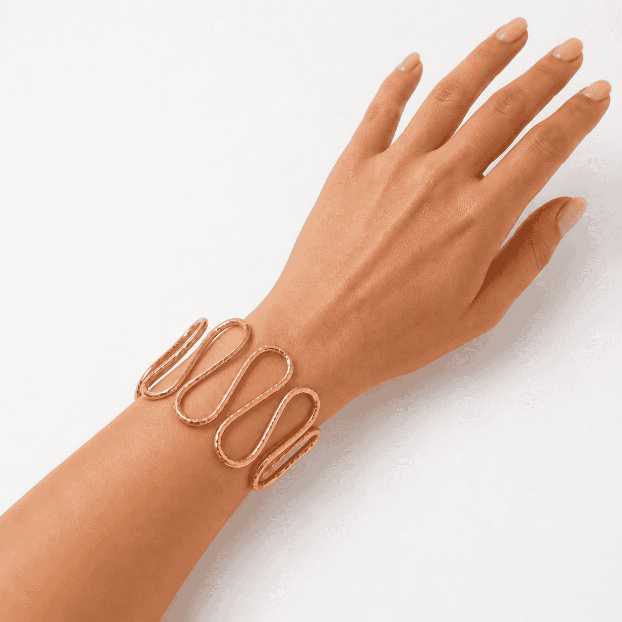 Serpentine Glow Cuff Bracelet