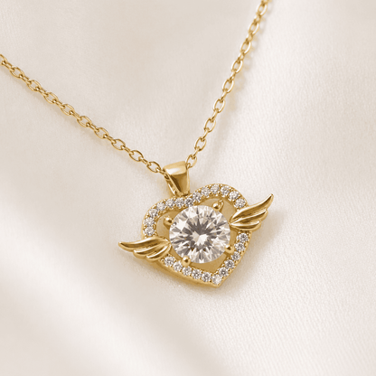 Celestial Heart Wings Necklace