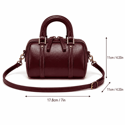 Burgundy Mini Barrel Bag