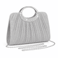 Rhinestone Handle Evening Clutch