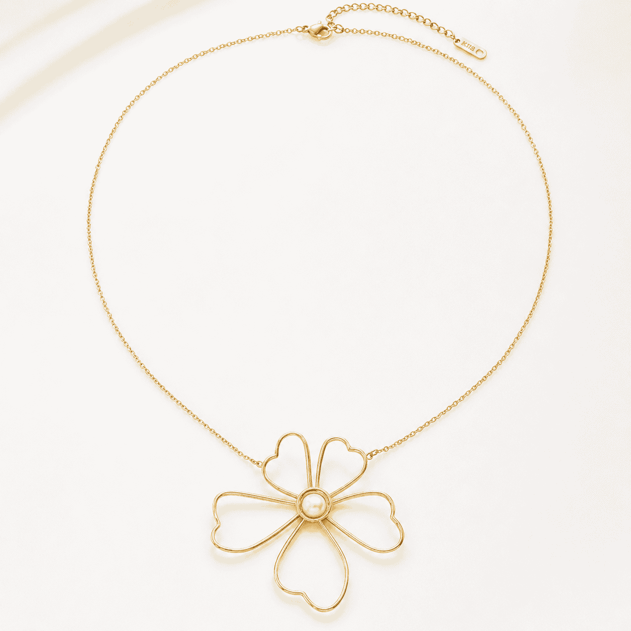Bloom 18K Gold-Plated Pendant – Delicate Glow