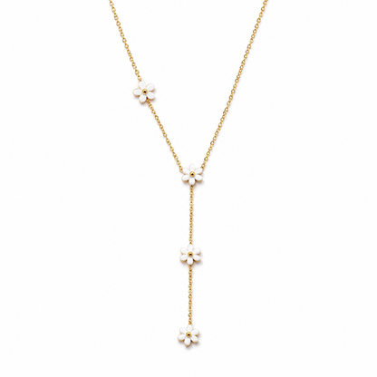 Daisy Drop 18K Gold Plated Necklace