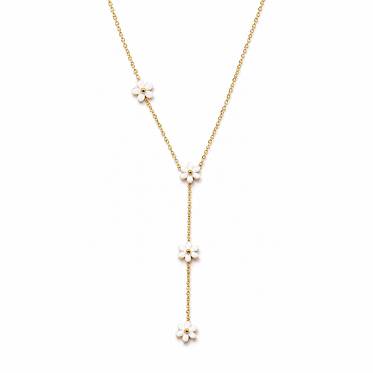 Daisy Drop 18K Gold Plated Necklace