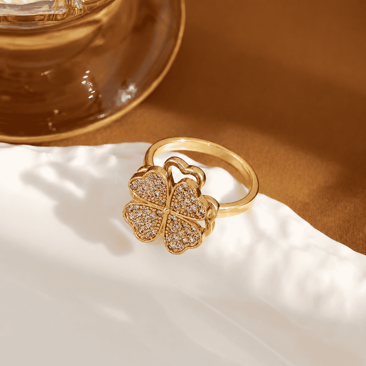 Lucky Charm 18K Gold Plated Ring