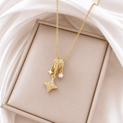 Single Star 18K Gold Plated Drop Necklace