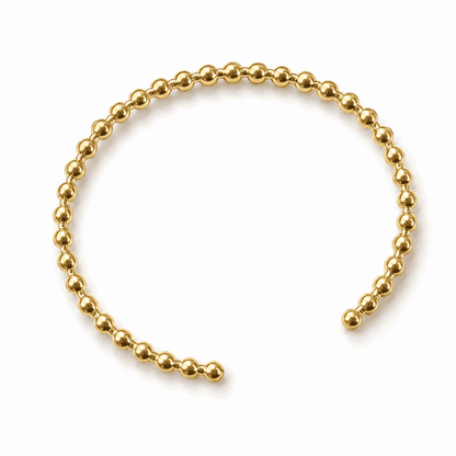 Bold Beaded 18K Gold-Plated Bracelet – Modern Luxe