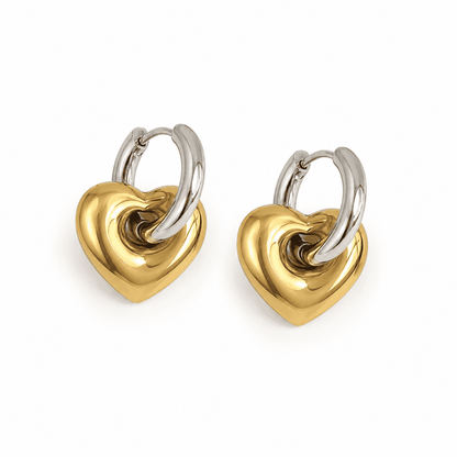 Melted Heart 18K Gold-Plated Earrings – Soft Romance