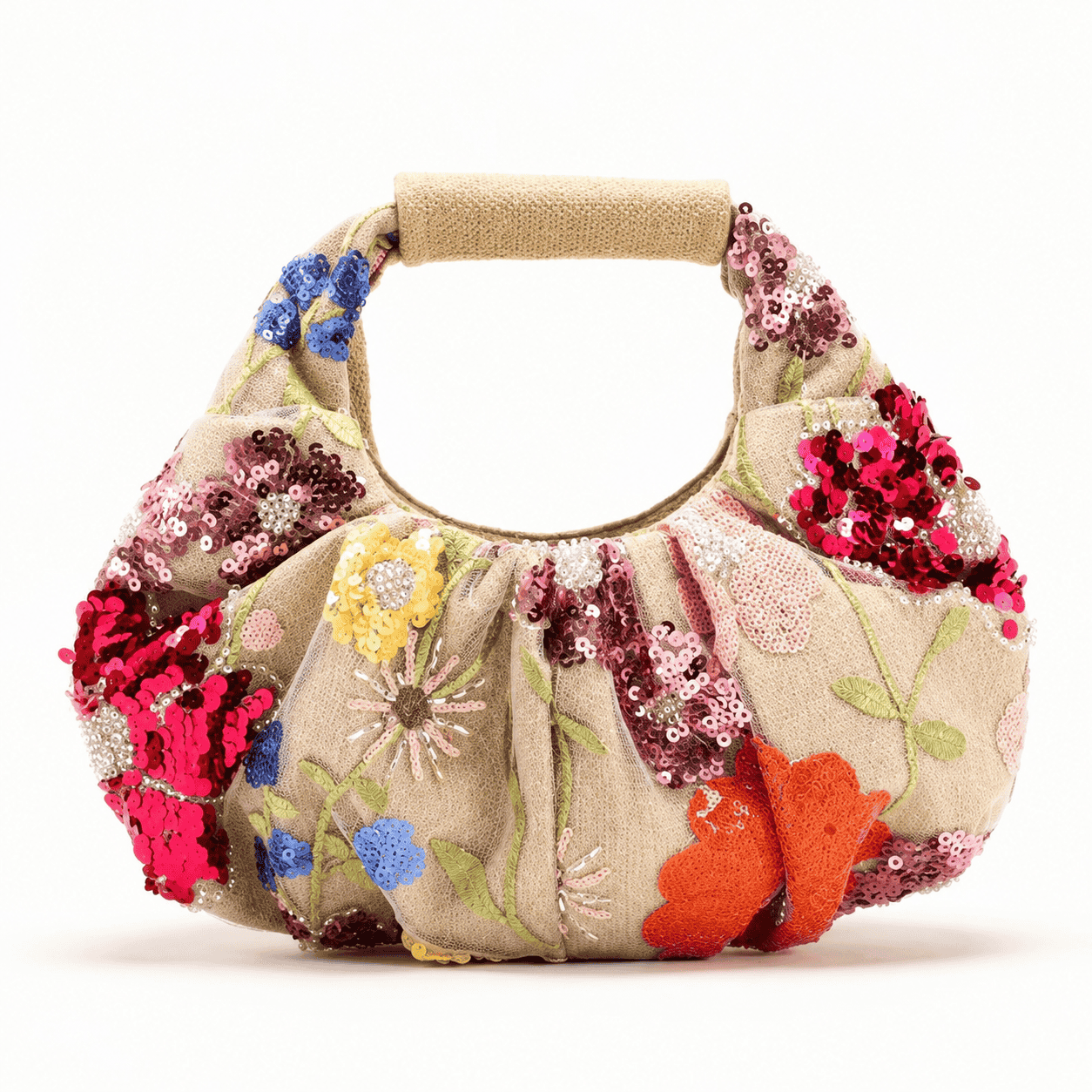 Flora Sequin Mini Hobo Bag
