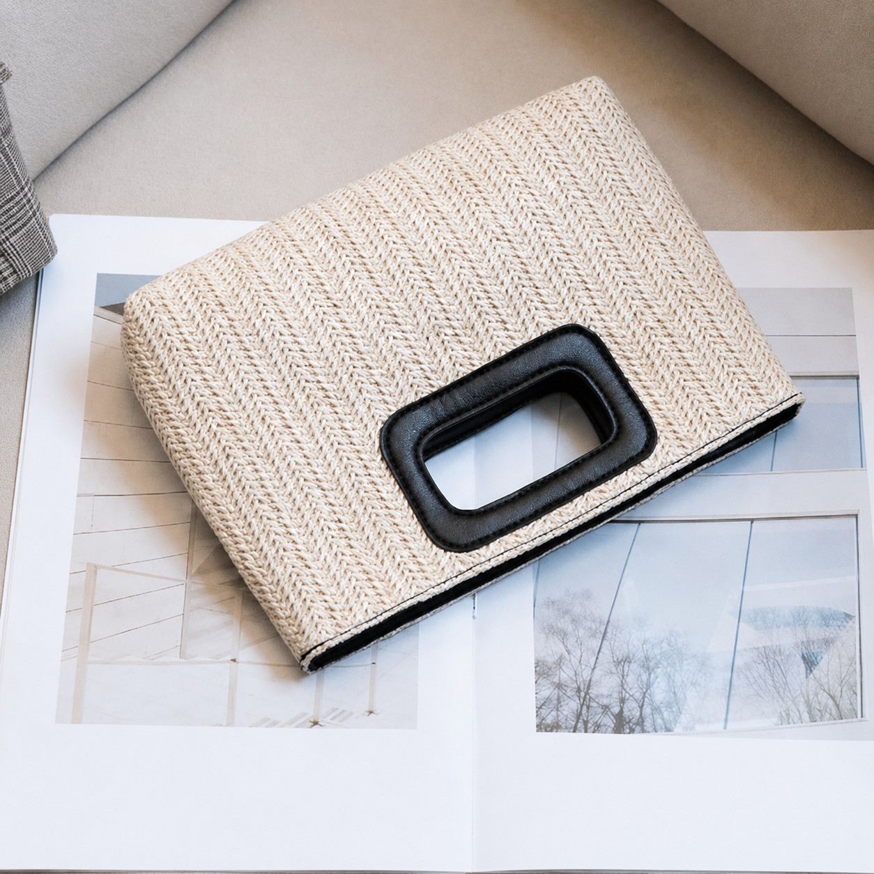 Woven Evening Clutch Bag