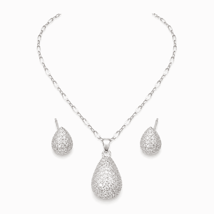 Serena Silver Teardrop Set