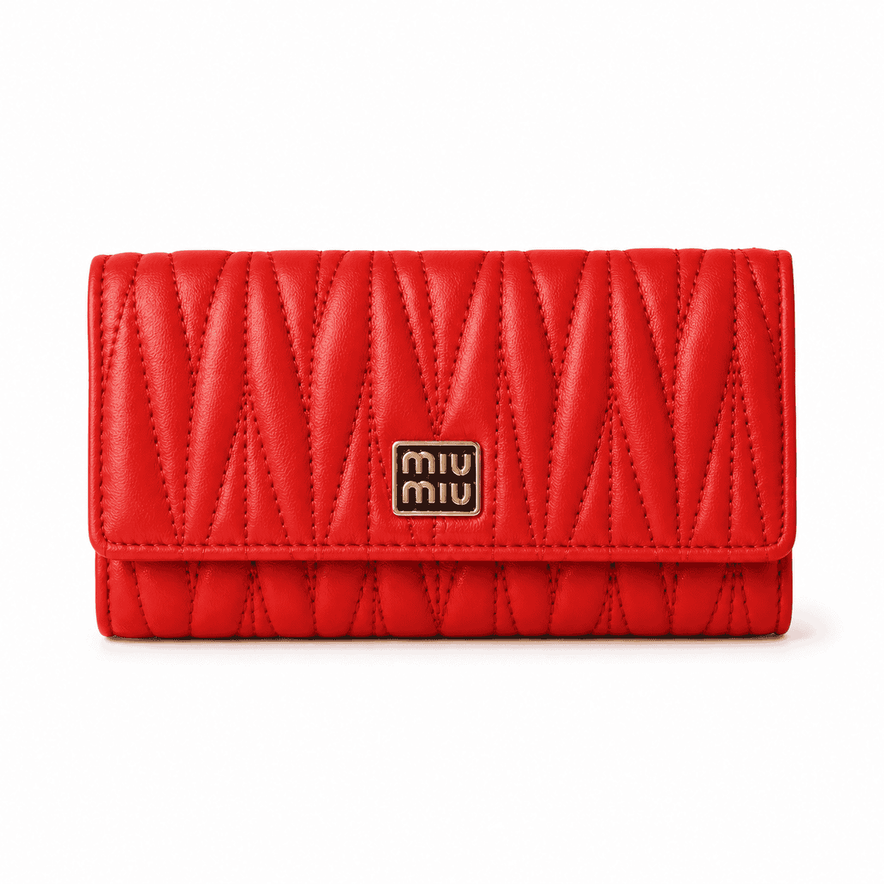 Miu Miu-Style Quilted Wallet
