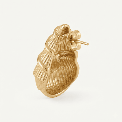 Golden Shell Drop Earrings