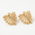 Golden Radiant Shell Earrings