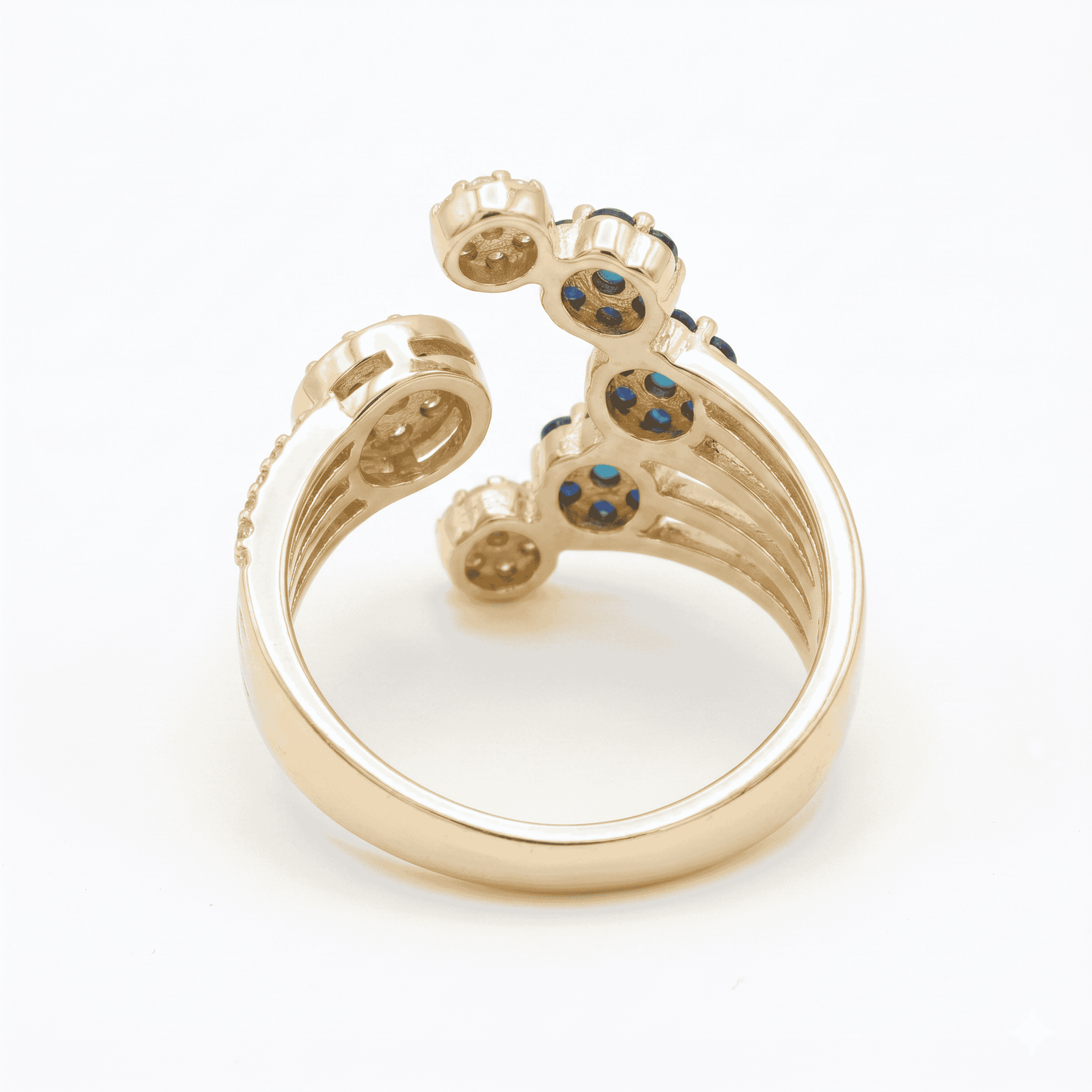 Azure Bloom Open Ring