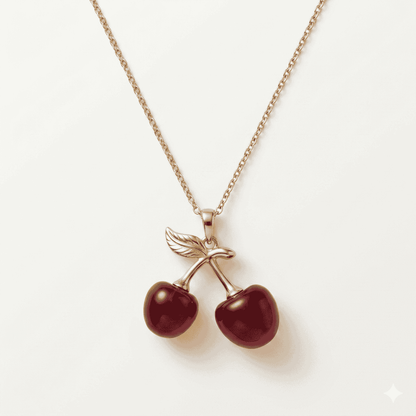 Cherry Glow Pendant Necklace