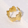 Gilded Petal 18K Gold-Plated Ring – Delicate Bloom