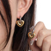 Melted Heart 18K Gold-Plated Earrings – Soft Romance