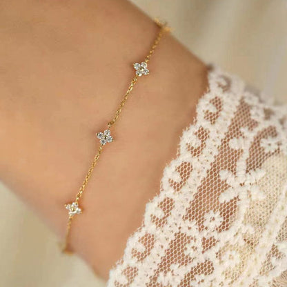 Daisy Sparkle 18K Gold Plated Bracelet
