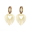 Shining Heart 18K Gold-Plated Earrings – Radiant Love