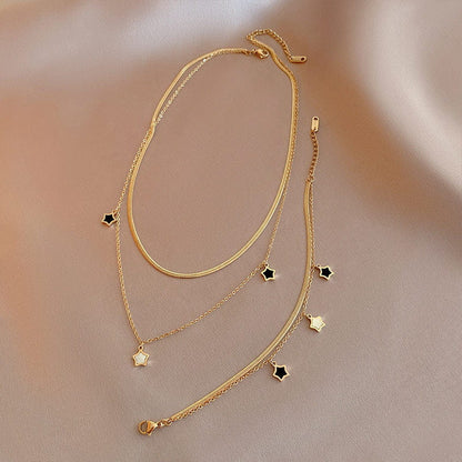 Starlit Charm 18K Gold Plated Layered Set