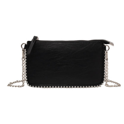 Pearl Trim Shoulder Clutch Bag