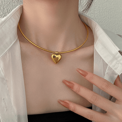 Heart Drops 18K Gold-Plated Necklace – Tender Shine