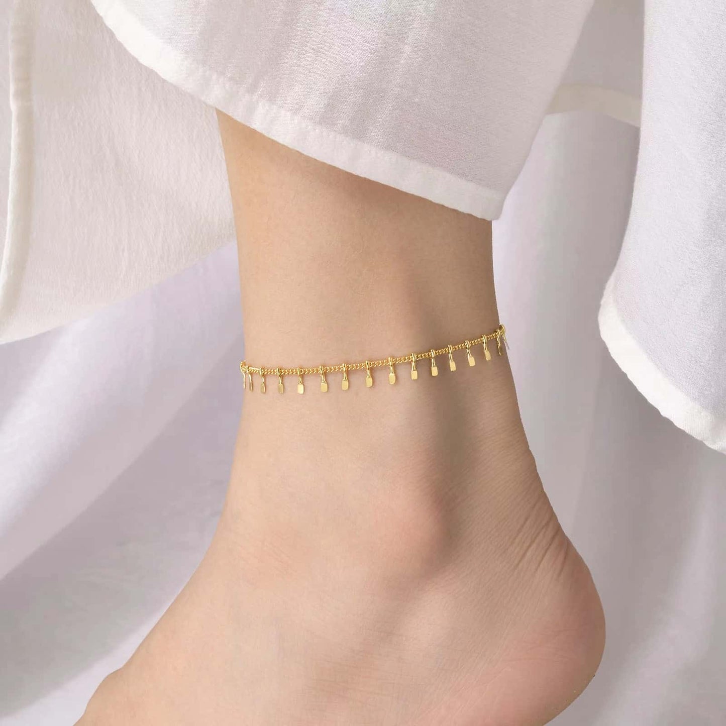 Lina Gold Fringe Anklet