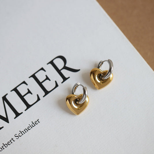 Melted Heart 18K Gold-Plated Earrings – Soft Romance