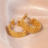 Tressé Hoops – 18K Gold-Plated Elegance
