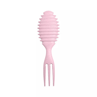 Hair System Curly Hair Brush with Three-Pointed Fork Design Tail.